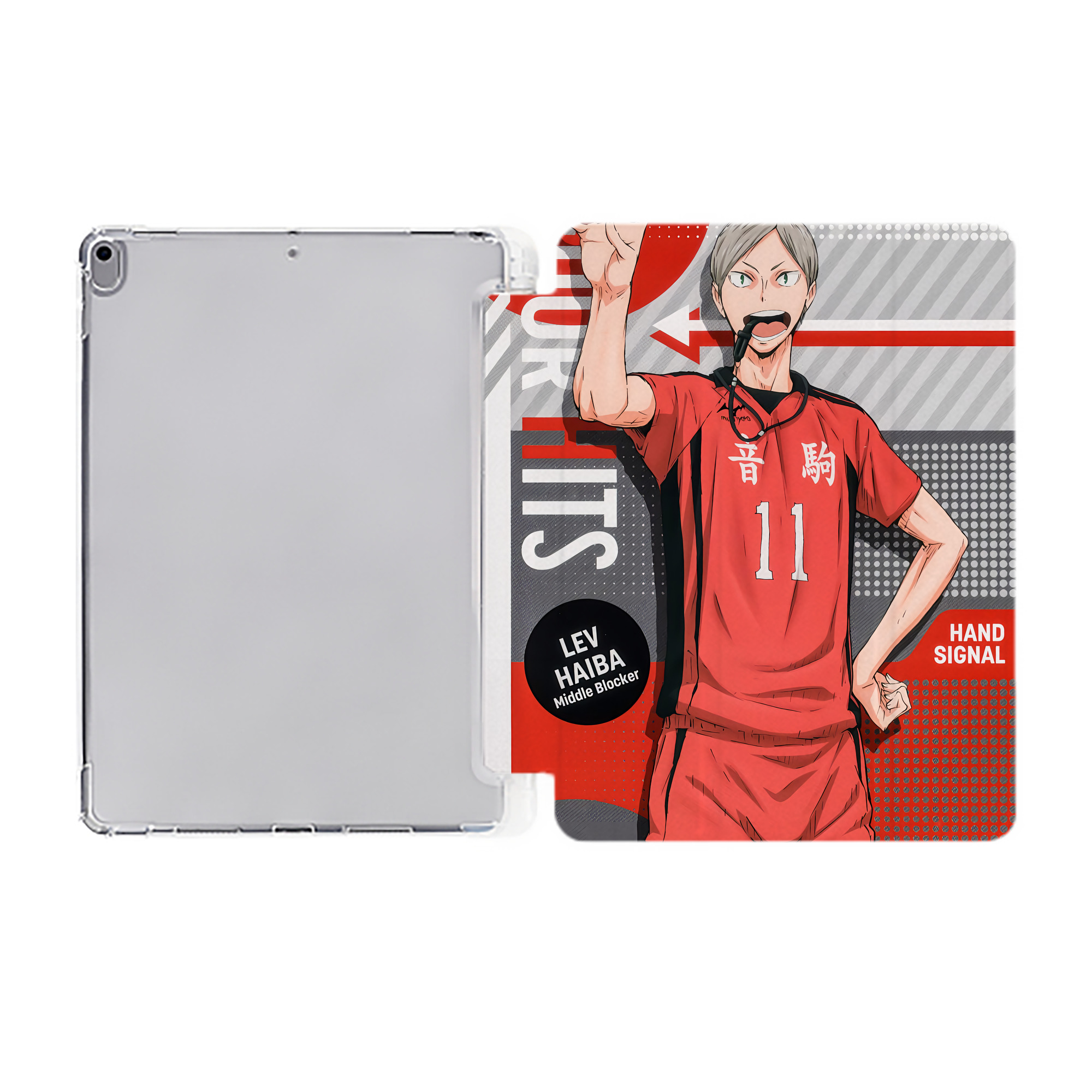 （画像用） ハイキュー!! Haikyu!! IPad ケース ペン収納付き 三つ折りスタンド PUレザー×シリコン 対応機種9.5/10.5/10.9インチ